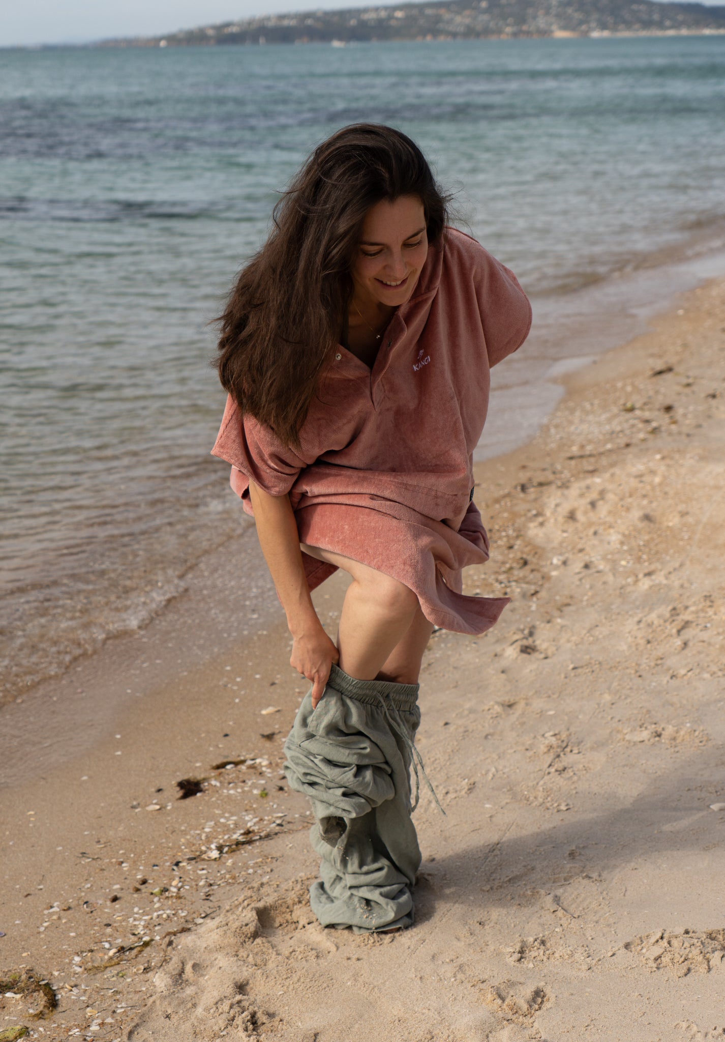Coral Pink Premium Hooded Towel Cotton Velour 340GSM